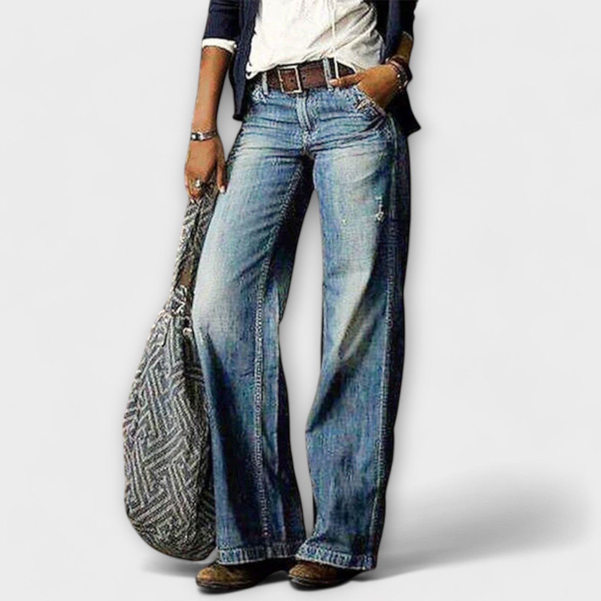 Weit Geschnittene Jeans - Ausgestelltes Bein
