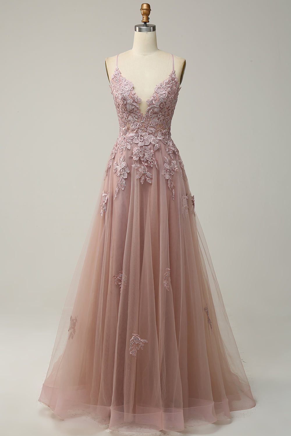 Damen Stilvolles Elegante mit Spaghetti-Trägern Maxi Kleid