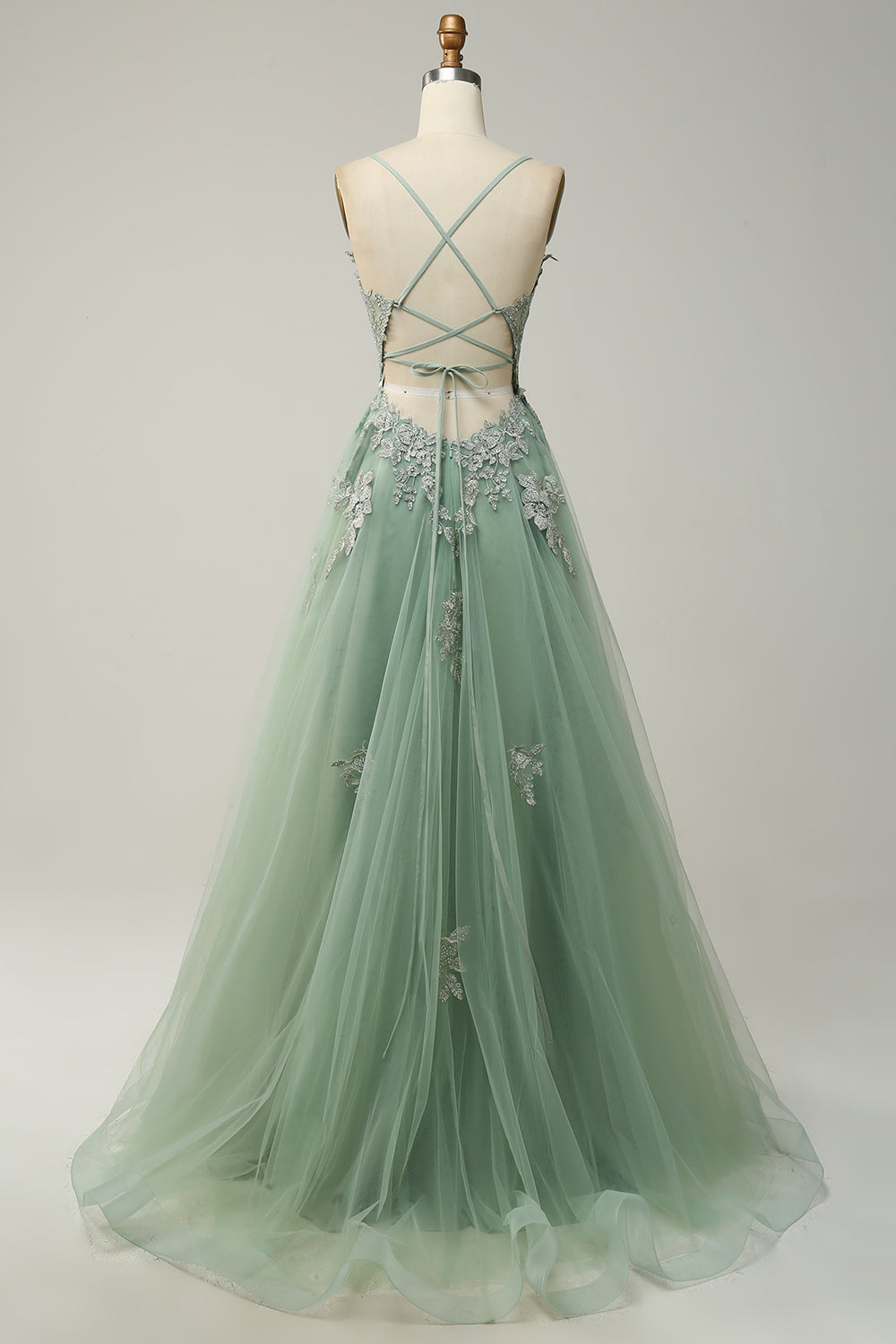 Damen Stilvolles Elegante mit Spaghetti-Trägern Maxi Kleid