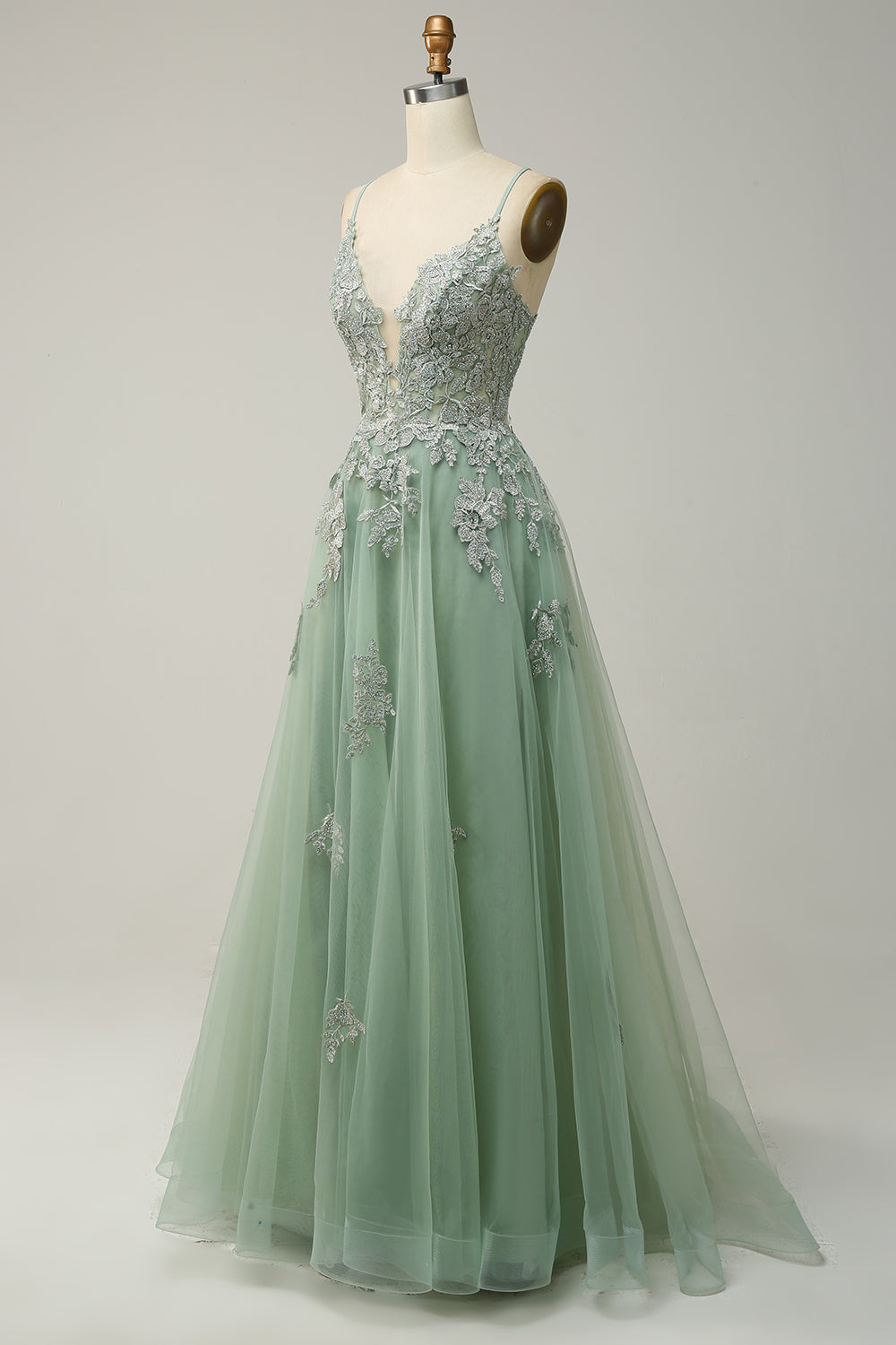 Damen Stilvolles Elegante mit Spaghetti-Trägern Maxi Kleid