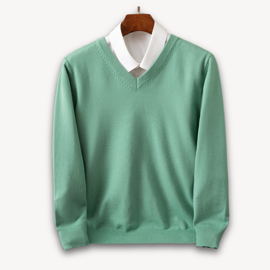 V Ausschnitt Pullover - Schmaler Schnitt für Alltag