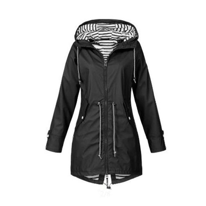 Übergangsjacke Mit Kapuze - Lässiger Schnitt Mit Kordelzug