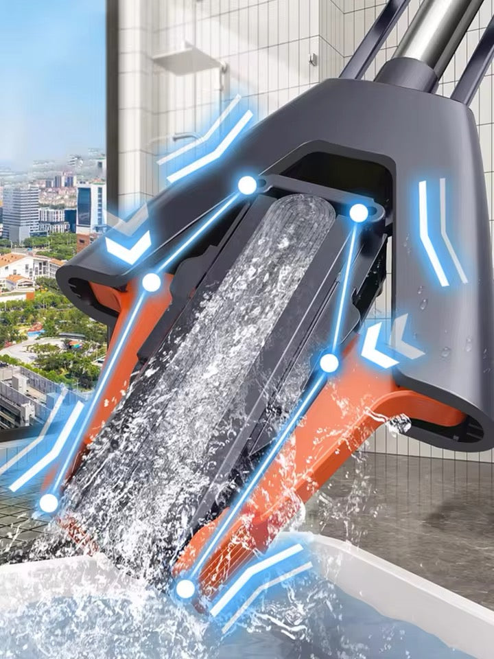 Schwamm Wischmopp | 360° Drehkopf Selbst Auswringend Für Alle Böden