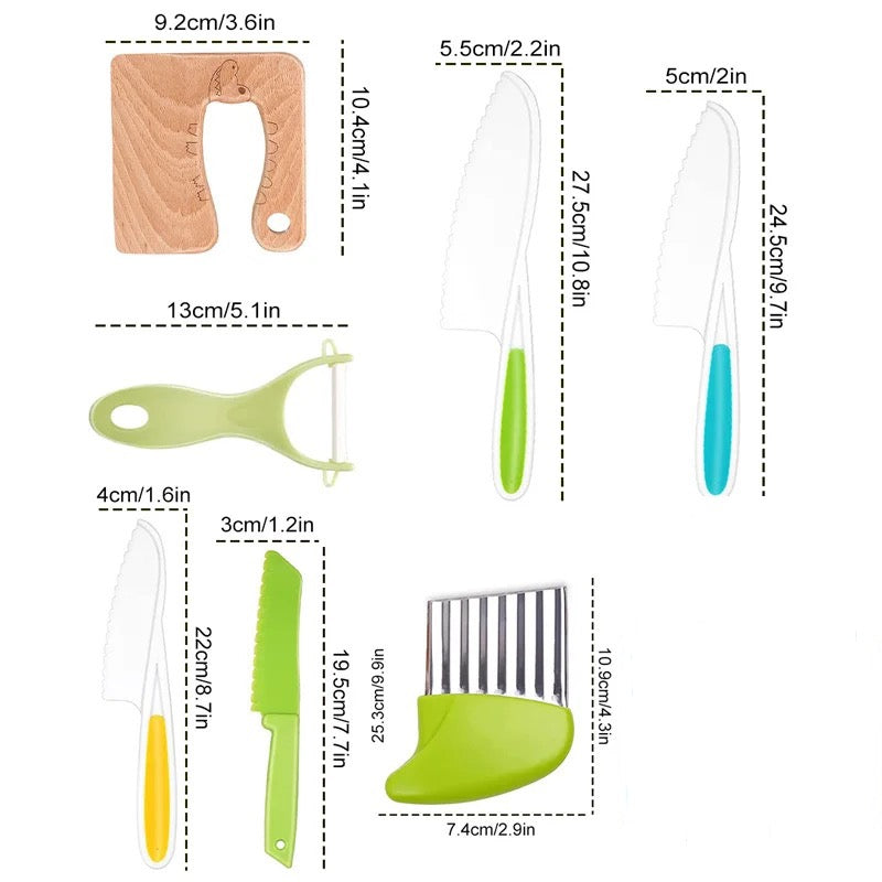 Kinder Küchenwerkzeug Set | Kindersichere Messer Ausstecher Und Schäler Zum Kochen Lernen