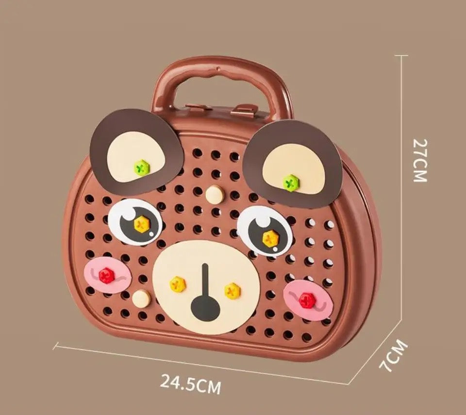 Kinder Werkzeugkoffer Bauset | Konstruktionsspiel Mit Elektrischem Schraubendreher