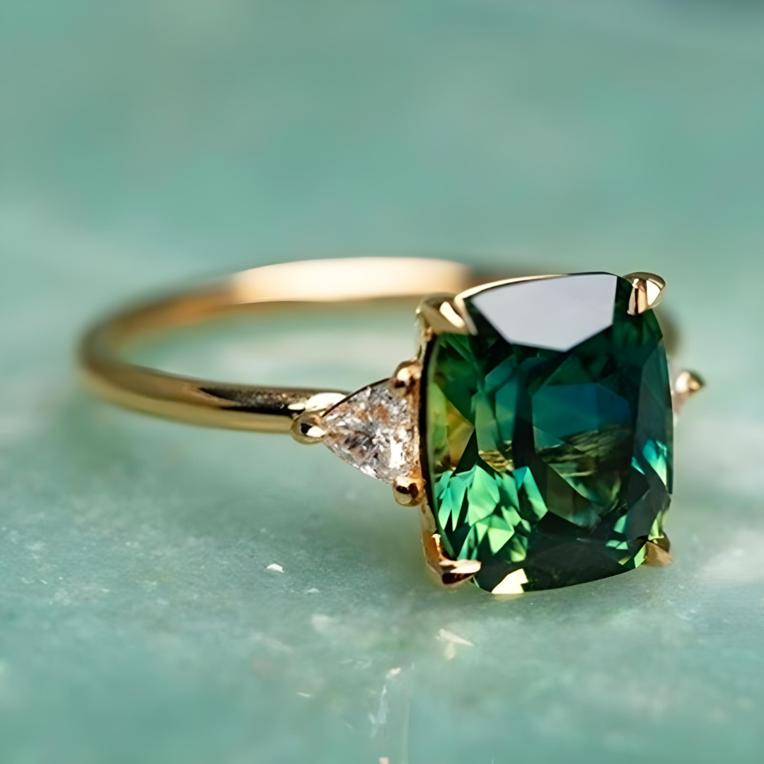 Verlobungsring Mit Edelstein | Zarter Ring Mit Steinbesatz