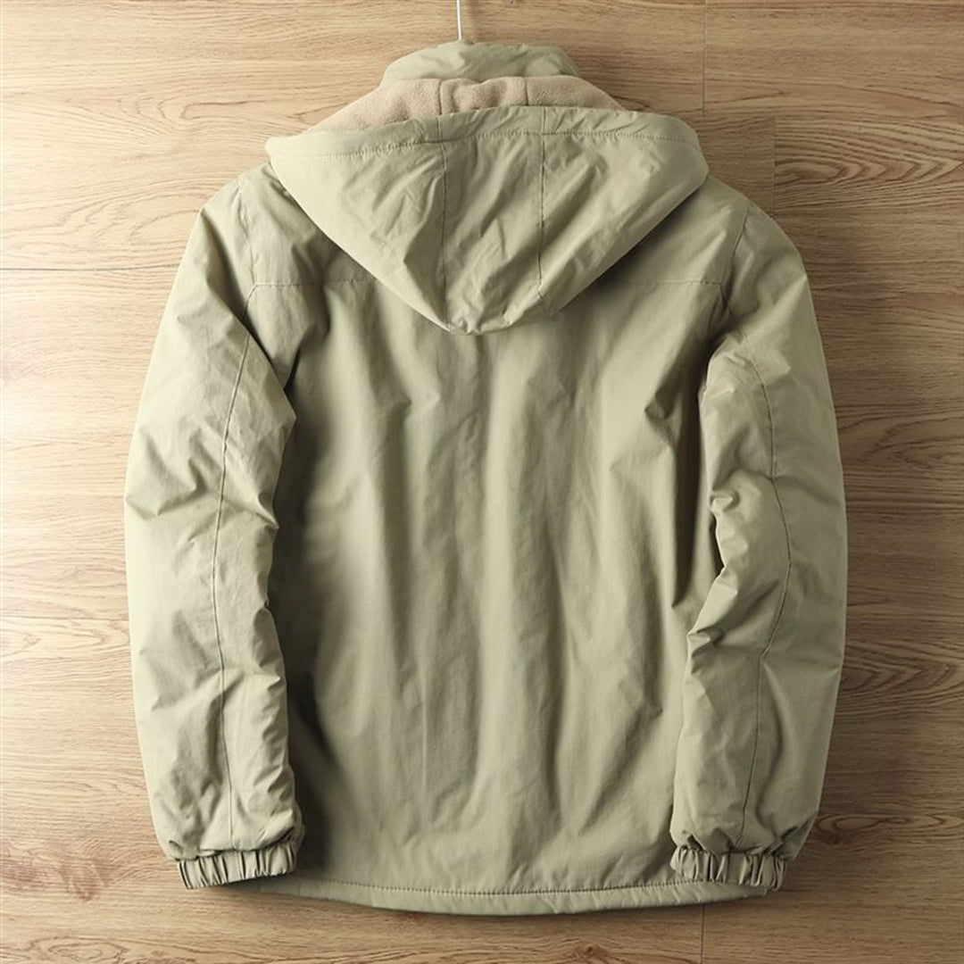Outdoor Jacke Herren - Mit Kapuze und Reißverschlusstaschen