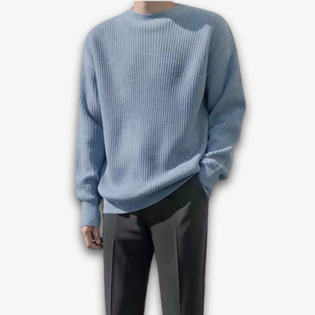 Strickpullover - Oversized Schnitt mit Rundhalsausschnitt