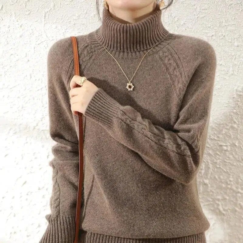 Rollkragenpullover - Strick Mit Raglanärmeln