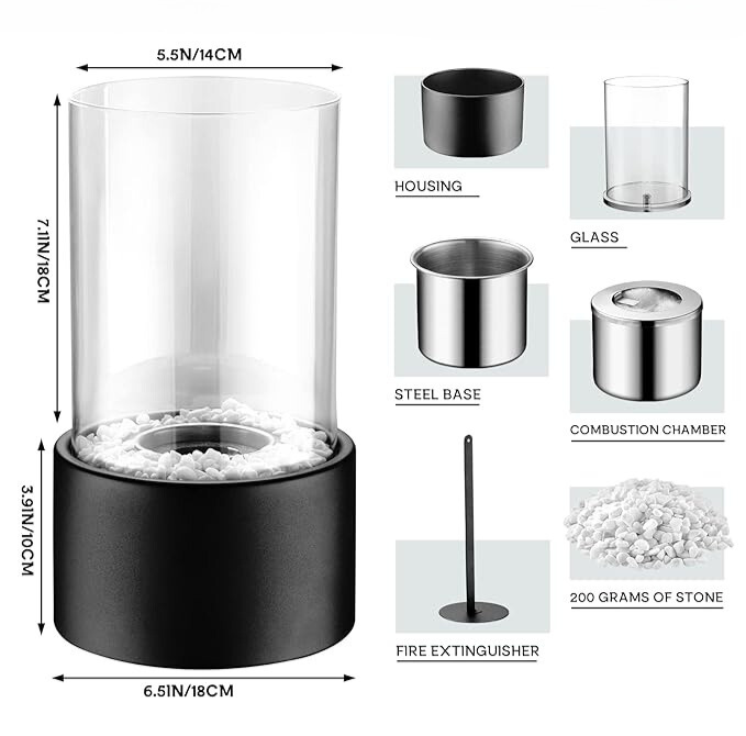 Flammen Öllampe Tischlampe | Stimmungslicht Für Innen Und Außen