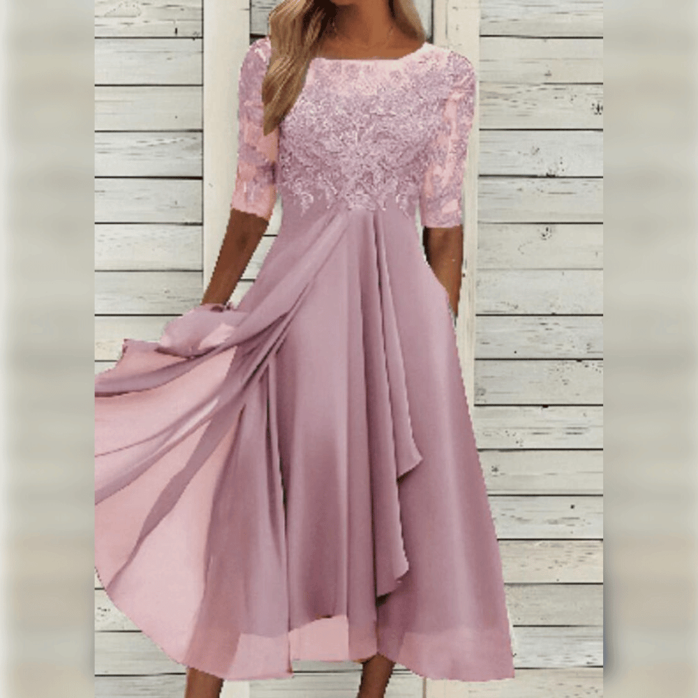 Damen Sommer Bequem Elegantes Kleid