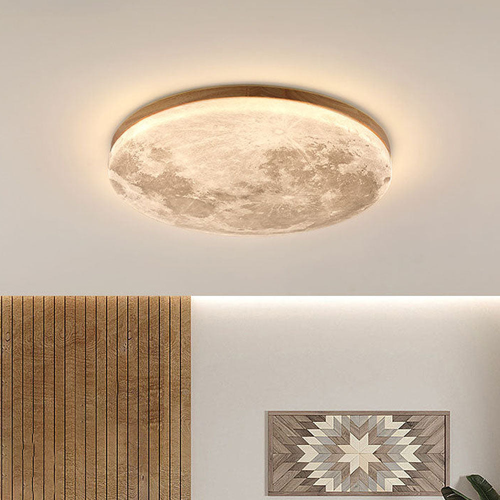 Mond Deckenlampe LED | 3D Effekt Mit Dimmbarer Beleuchtung