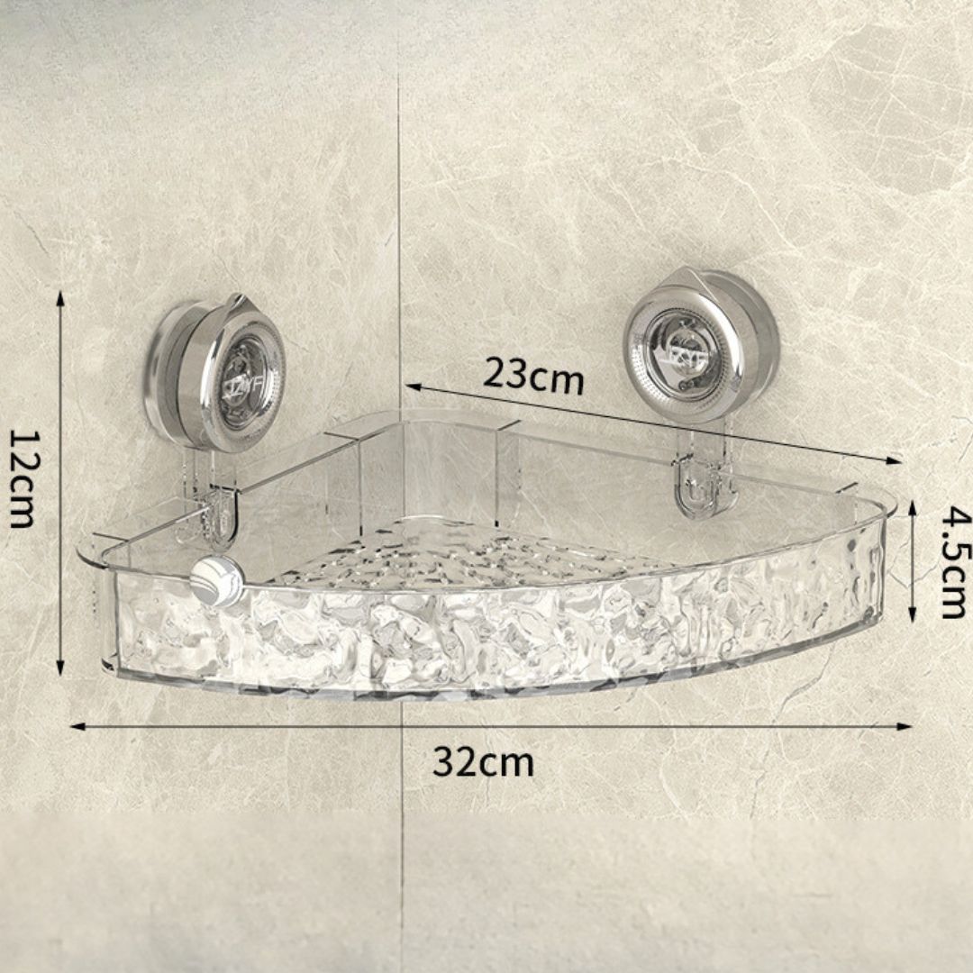 Badezimmer Saugnapf Eckregal | Ohne Bohren Platzsparend Schnell Trocknend