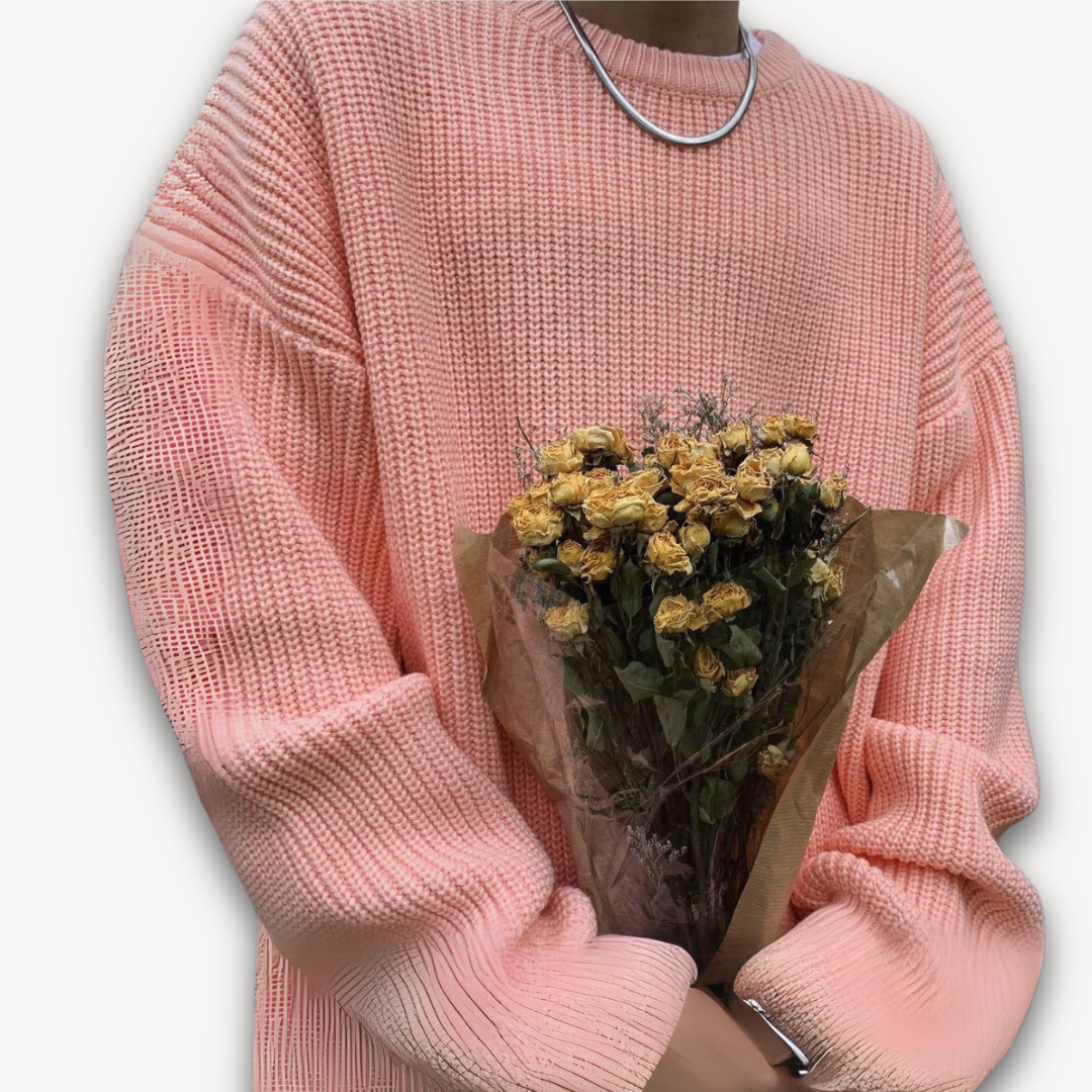 Strickpullover - Oversized Schnitt mit Rundhalsausschnitt