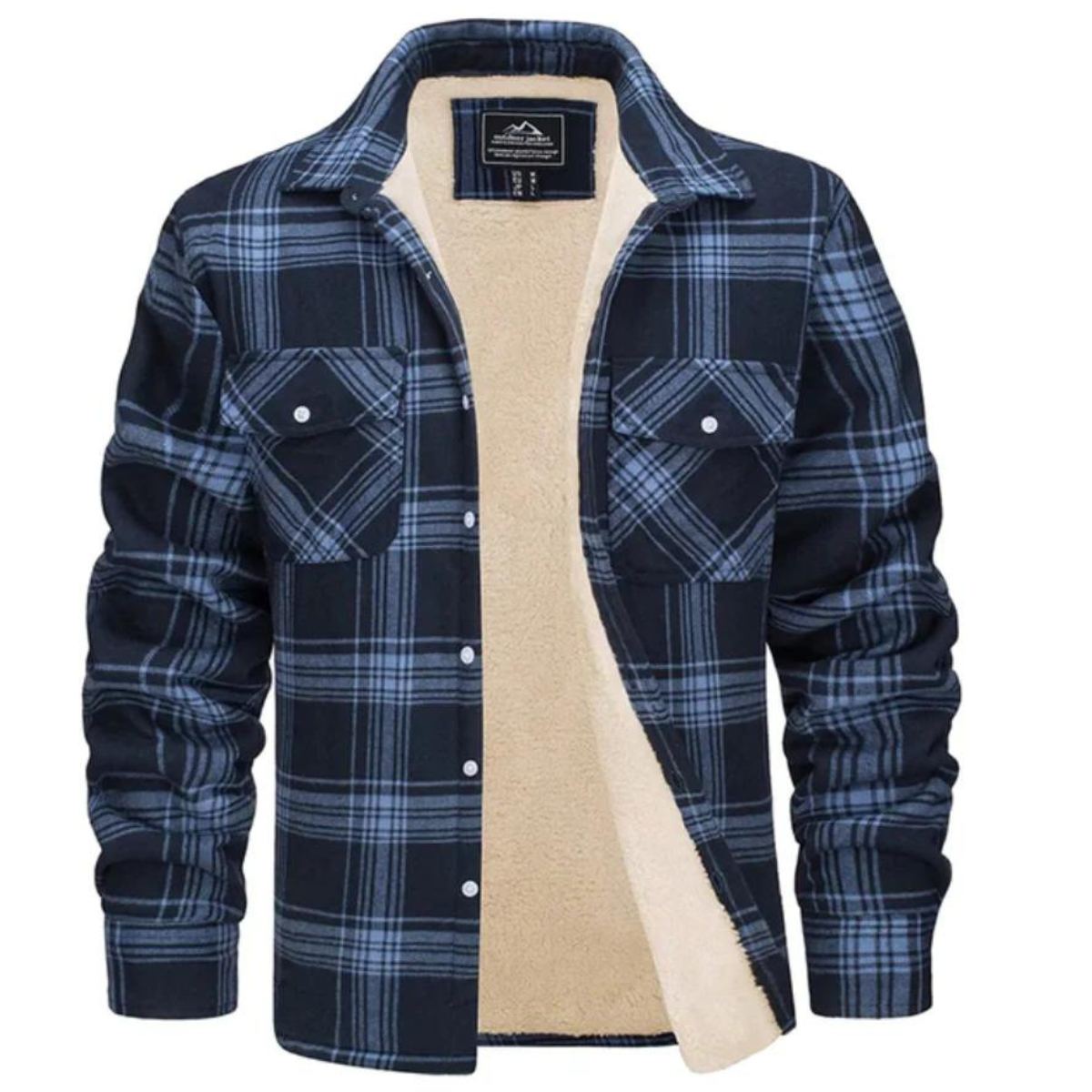 Freizeitjacke Herren - Gefüttert im Karohemd-Stil