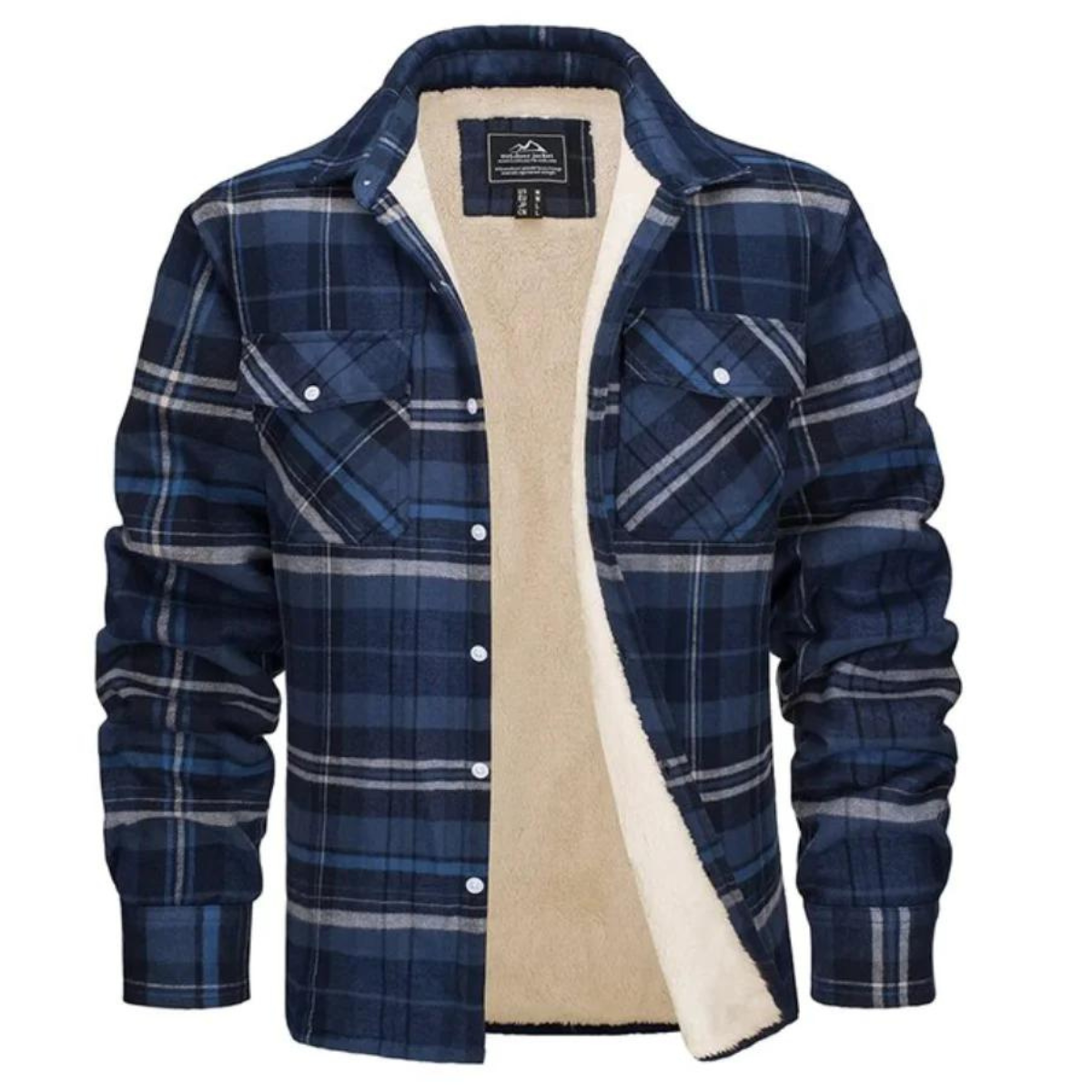 Freizeitjacke Herren - Gefüttert im Karohemd-Stil