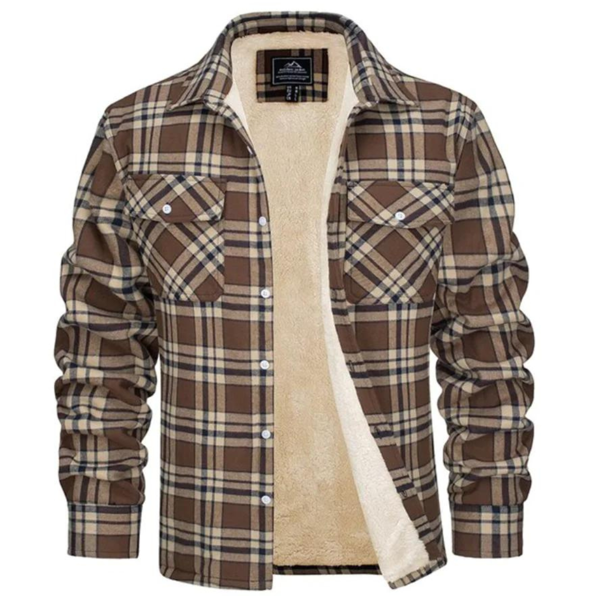 Freizeitjacke Herren - Gefüttert im Karohemd-Stil