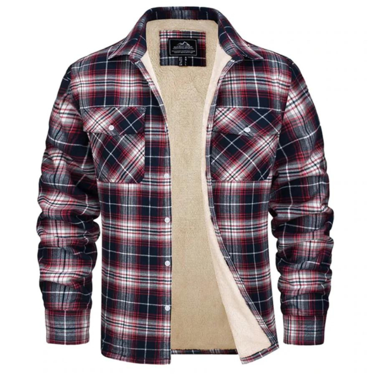 Freizeitjacke Herren - Gefüttert im Karohemd-Stil