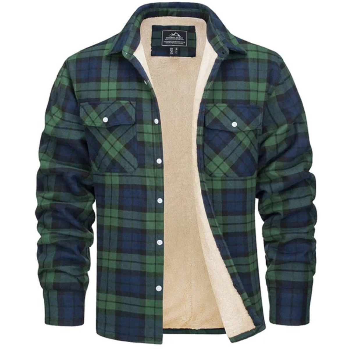 Freizeitjacke Herren - Gefüttert im Karohemd-Stil