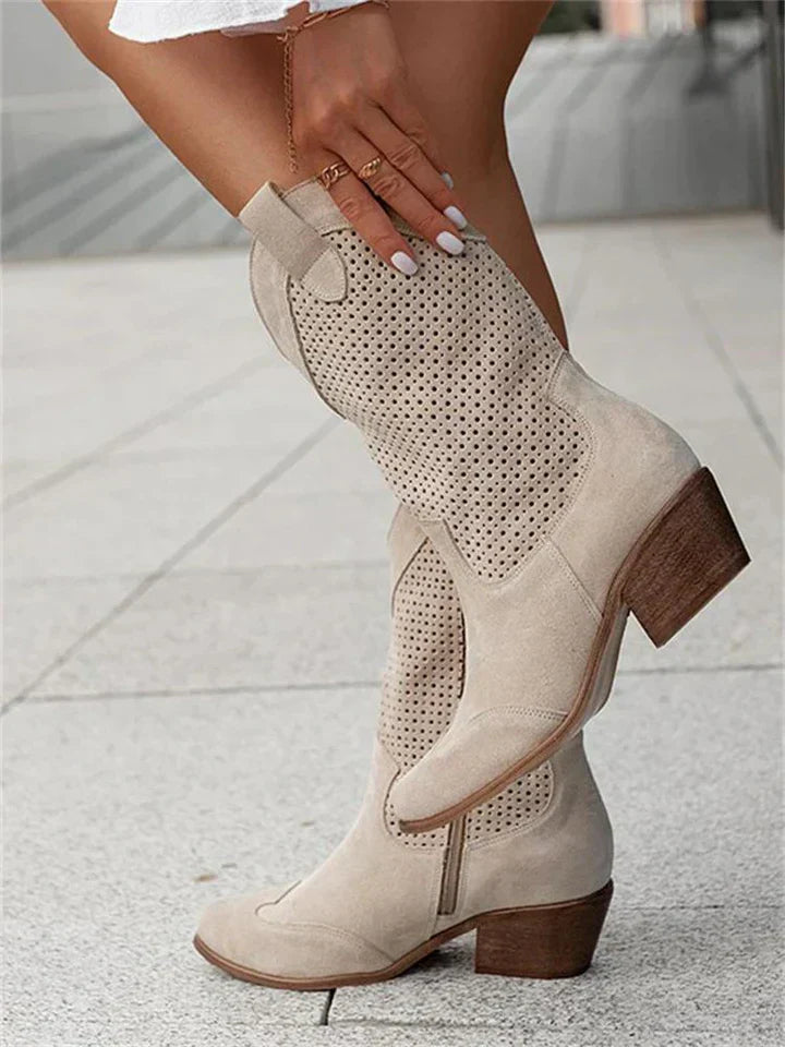 Western Stiefel - Spitz zulaufend mit Blockabsatz