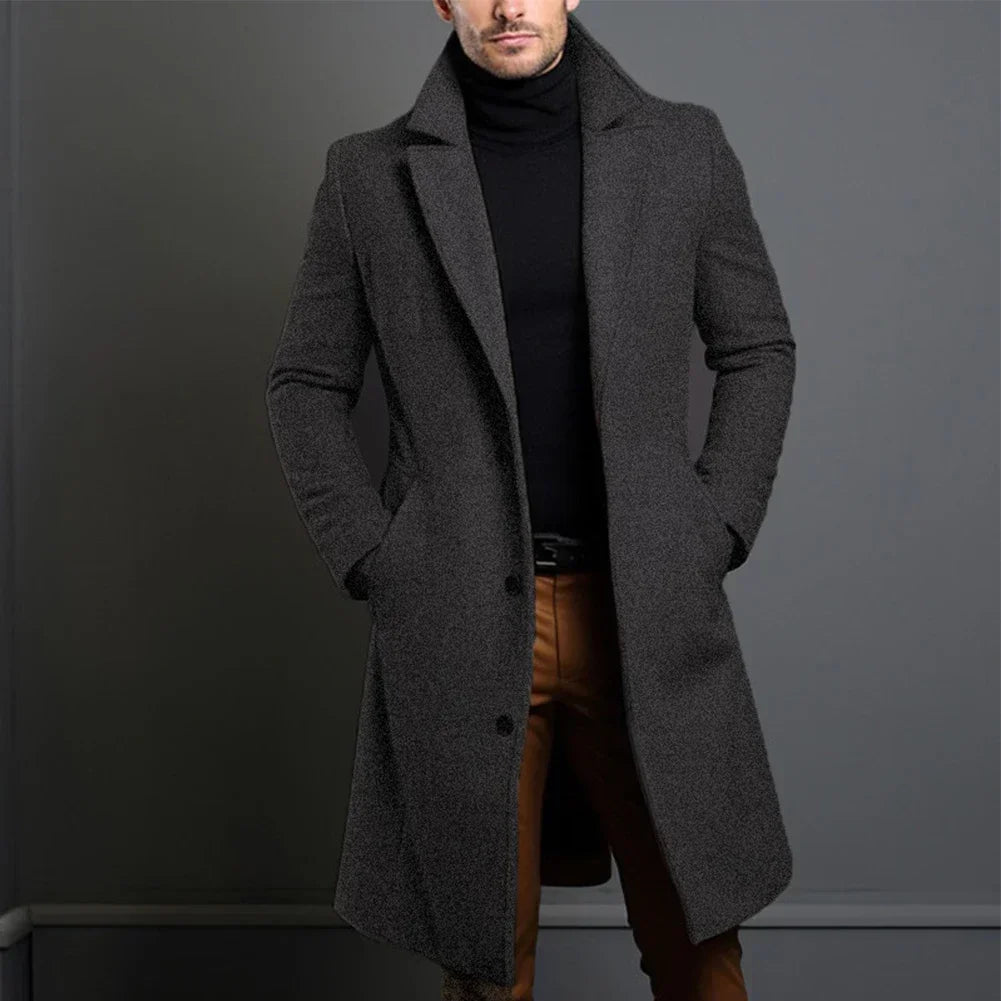 Winter Trenchcoat - Langer Schnitt mit Reverskragen