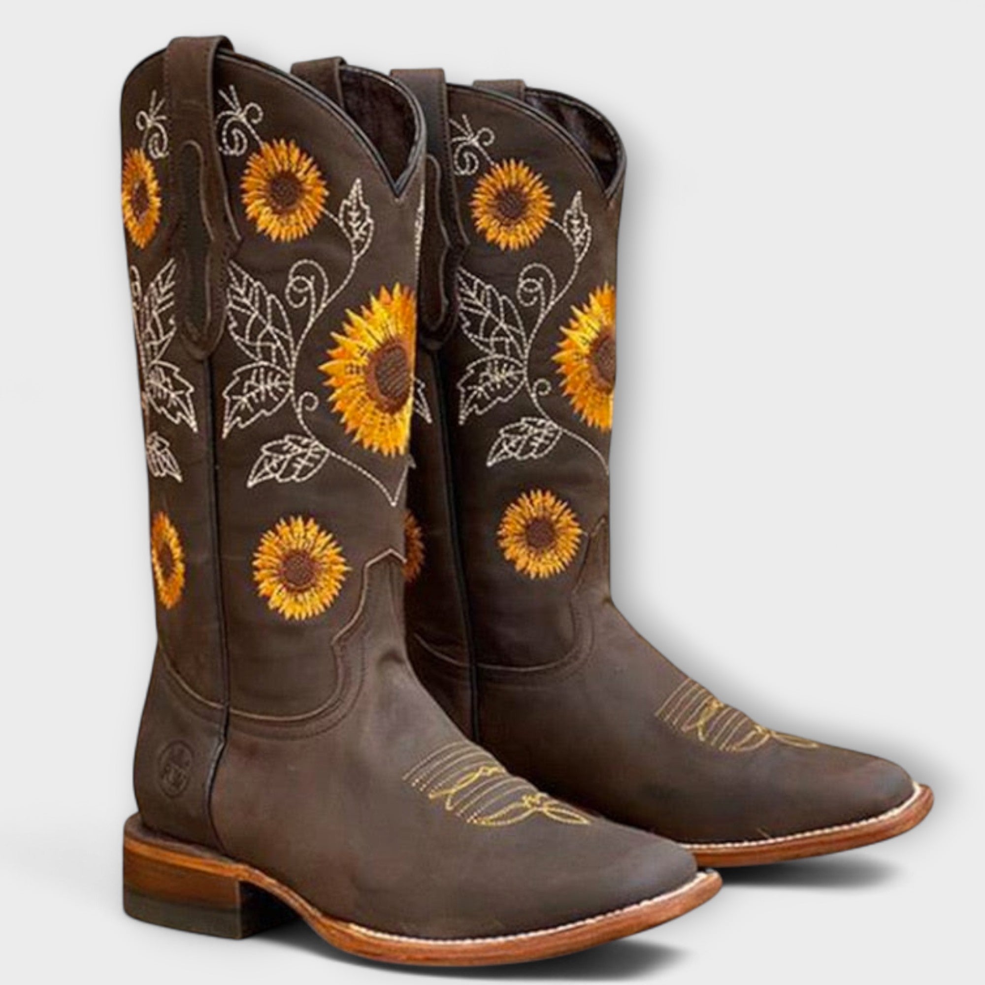 Western Stiefel - Klassisches Modell mit Blumenstickerei