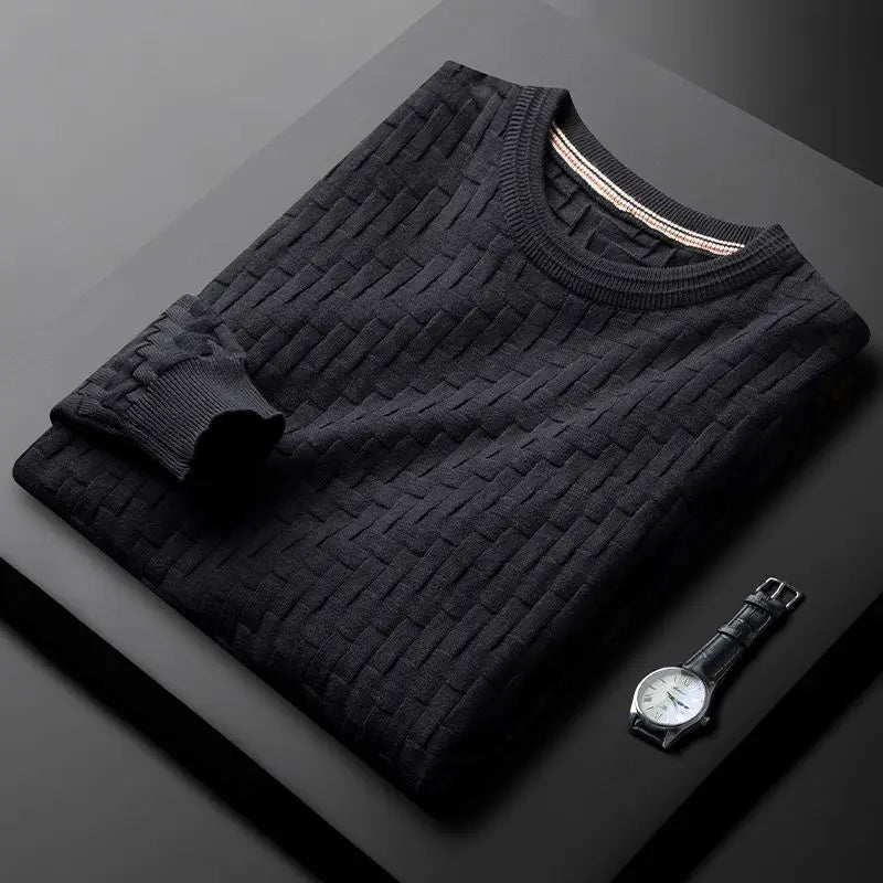 Strickpullover Rundhalsausschnitt | Strukturiertes Design