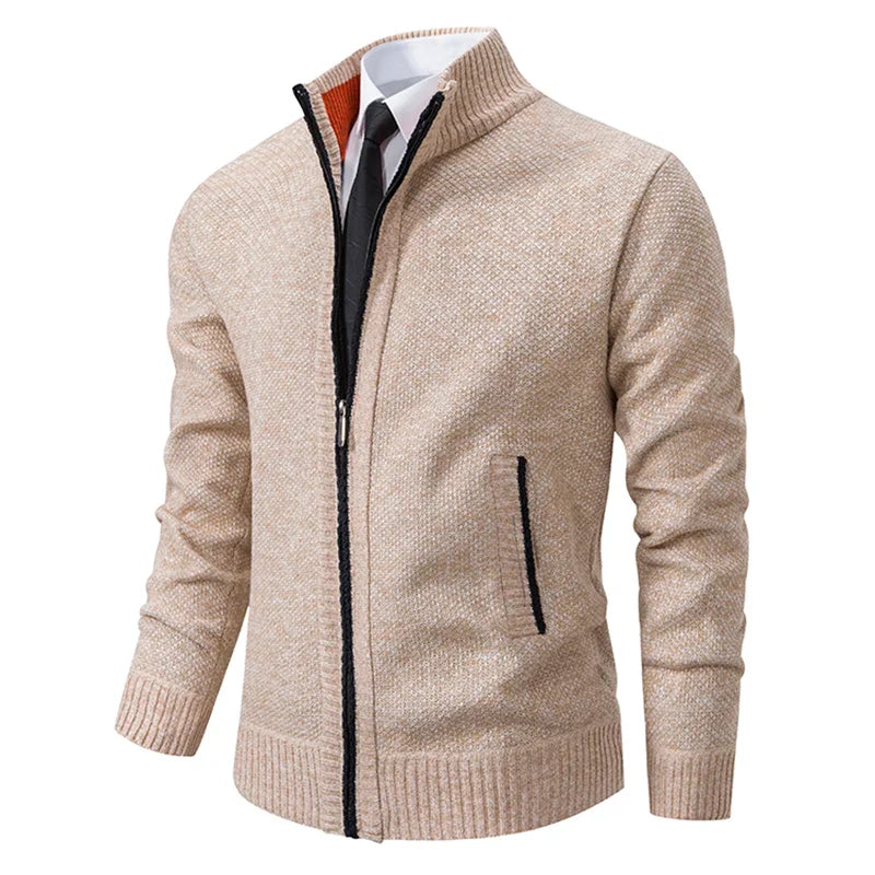 Fleecejacke mit Reißverschluss - Gerippter Kragen und Taschen