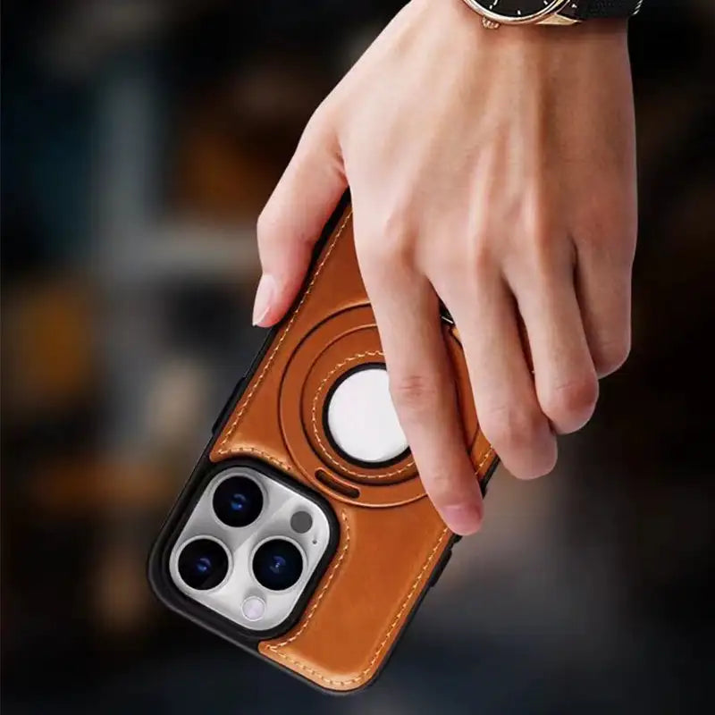 Magnetische iPhone-Hülle mit unsichtbarem Ringständer | Mit Ringhalterung und Kameraschutz
