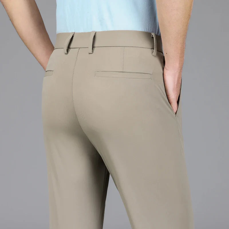 Stretchhose - Schmale Passform Hose Mit Knopfverschluss