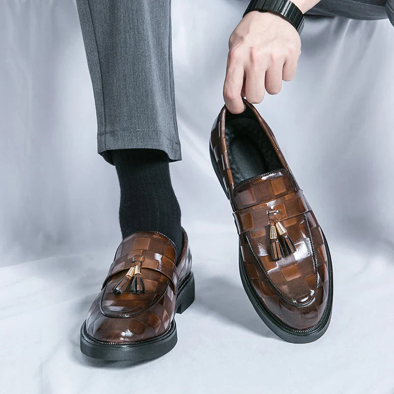 Business Loafer | Klassisches Modell mit Quasten und Musteroptik