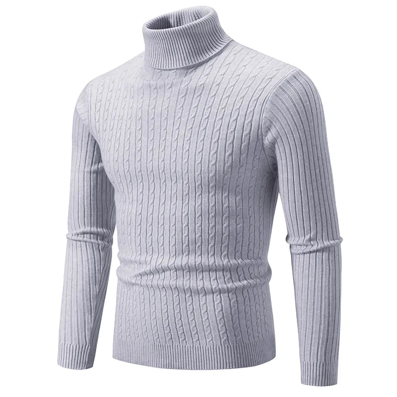 Rollkragenpullover - Schmaler Schnitt mit Strukturiertem Muster