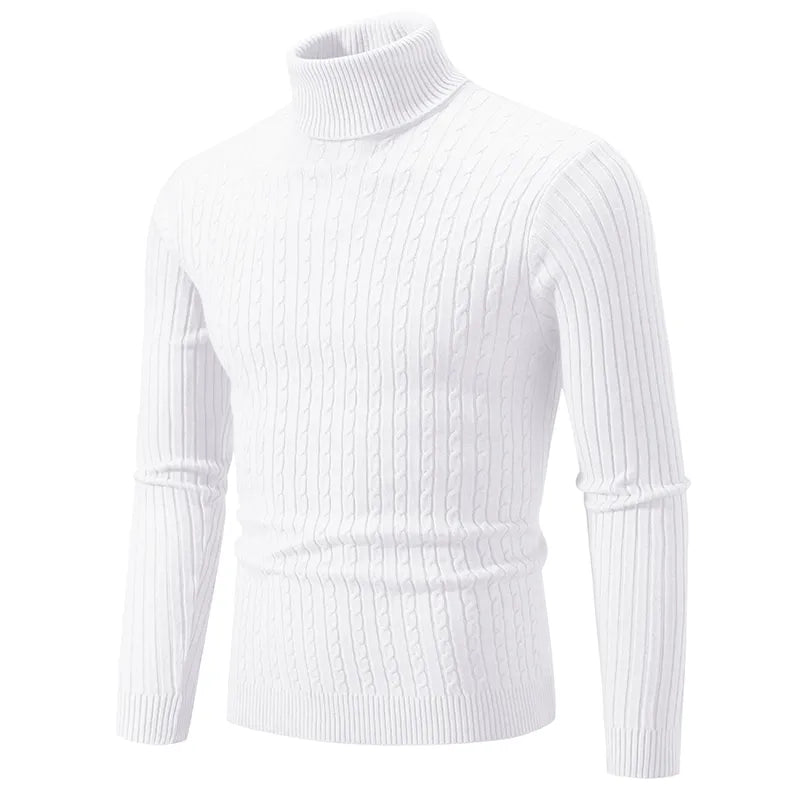 Rollkragenpullover - Schmaler Schnitt mit Strukturiertem Muster