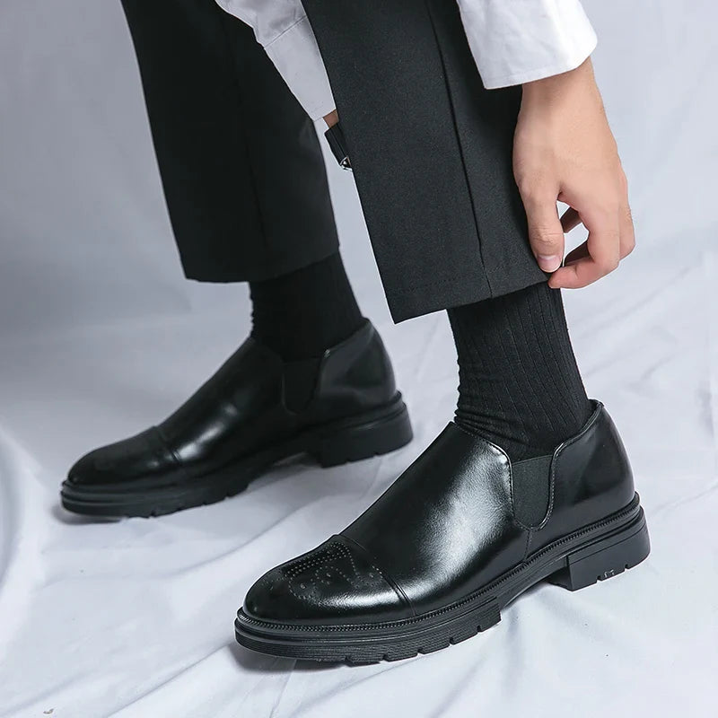 Business Loafer Schuhe | Klassisches Slip On Design mit Lochmuster
