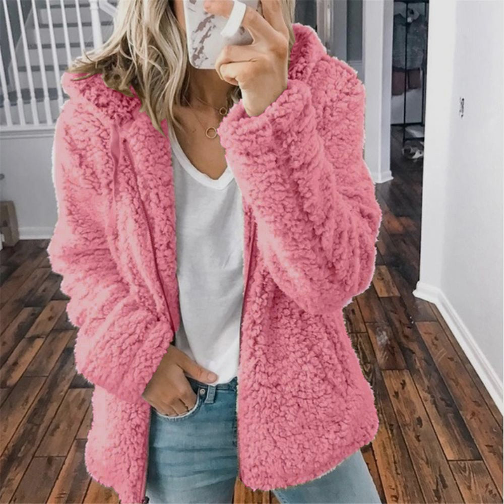 Teddyjacke Mit Kapuze - Lockerer Schnitt Und Taschen