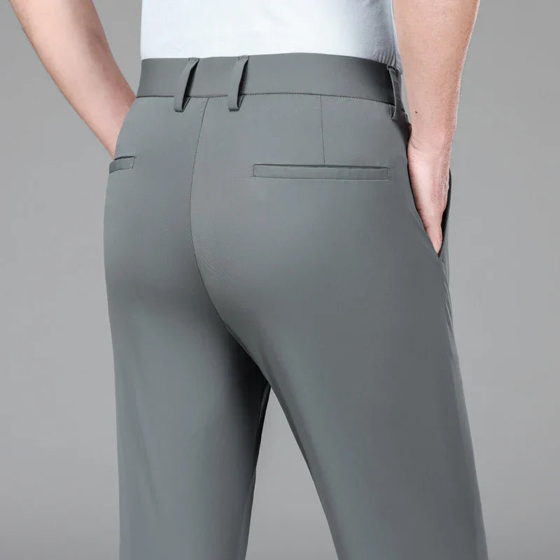 Stretchhose - Schmale Passform Hose Mit Knopfverschluss
