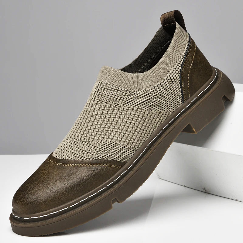 Slip On Schuhe | Strick Design mit Profilsohle