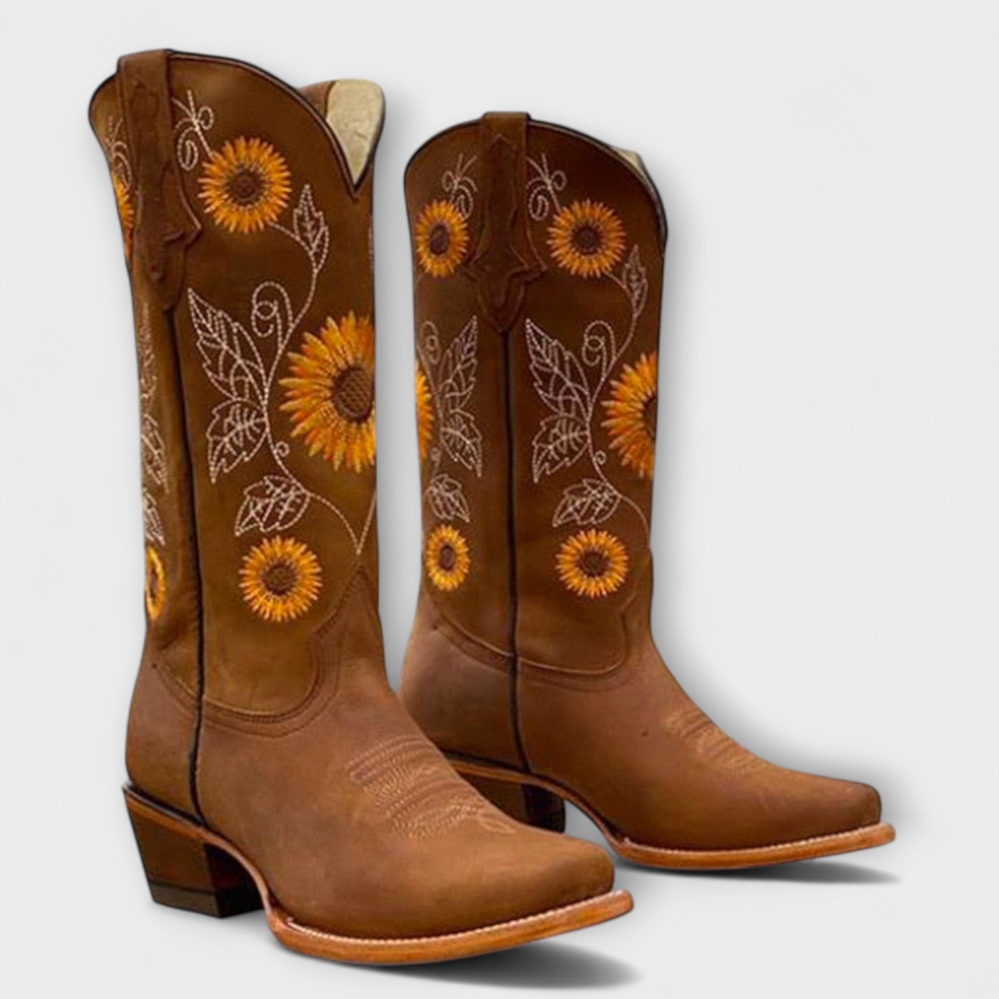 Western Stiefel - Klassisches Modell mit Blumenstickerei