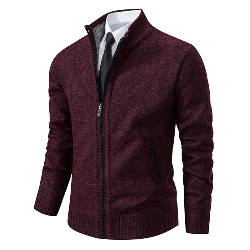 Fleecejacke mit Reißverschluss - Gerippter Kragen und Taschen
