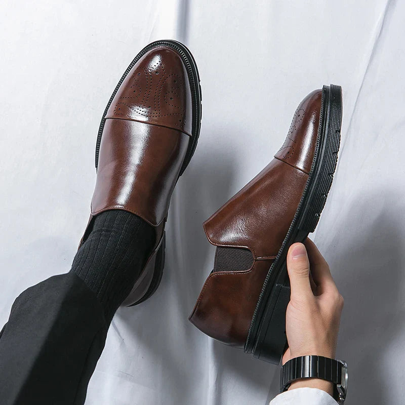 Business Loafer Schuhe | Klassisches Slip On Design mit Lochmuster