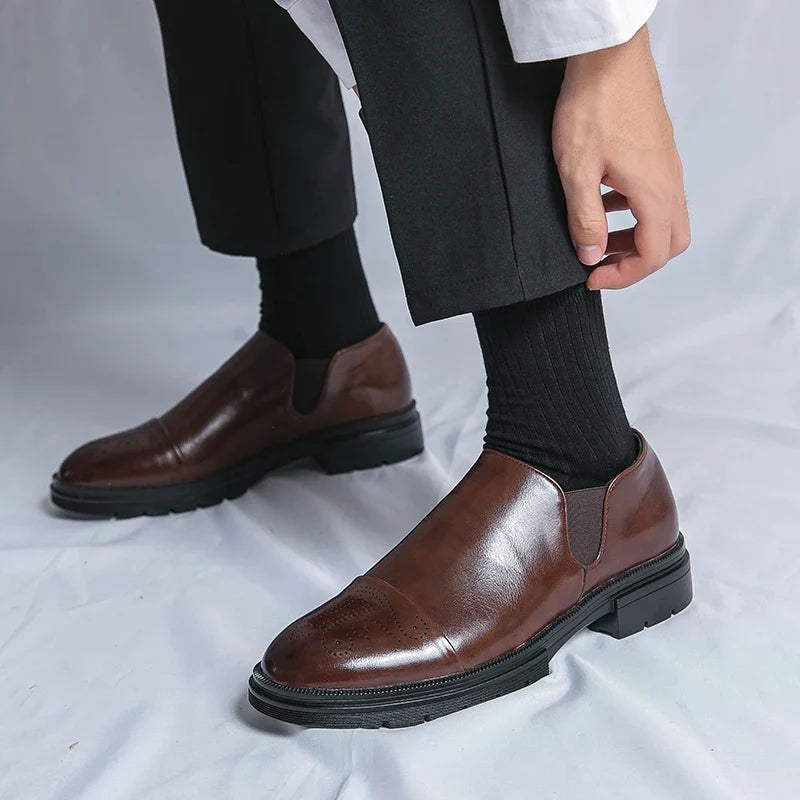 Business Loafer Schuhe | Klassisches Slip On Design mit Lochmuster
