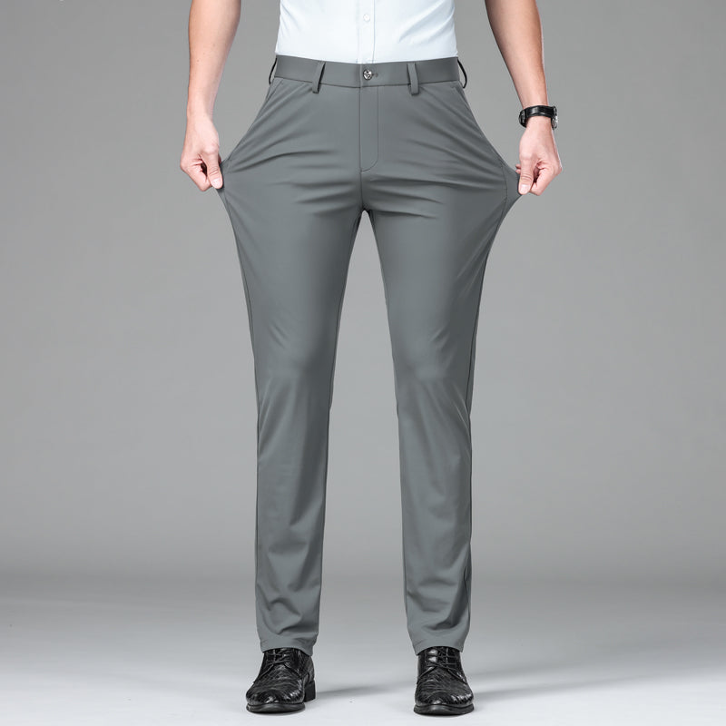 Stretchhose - Schmale Passform Hose Mit Knopfverschluss