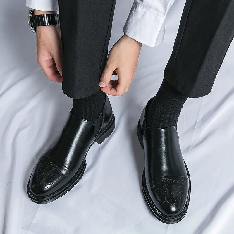 Business Loafer Schuhe | Klassisches Slip On Design mit Lochmuster
