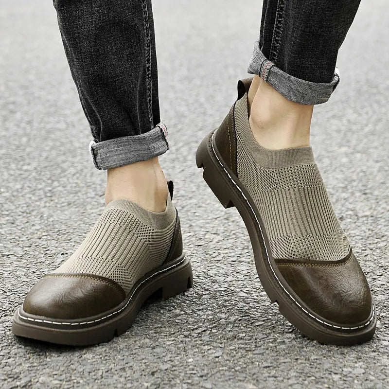 Slip On Schuhe | Strick Design mit Profilsohle