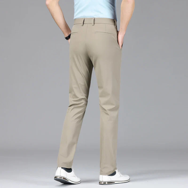 Stretchhose - Schmale Passform Hose Mit Knopfverschluss