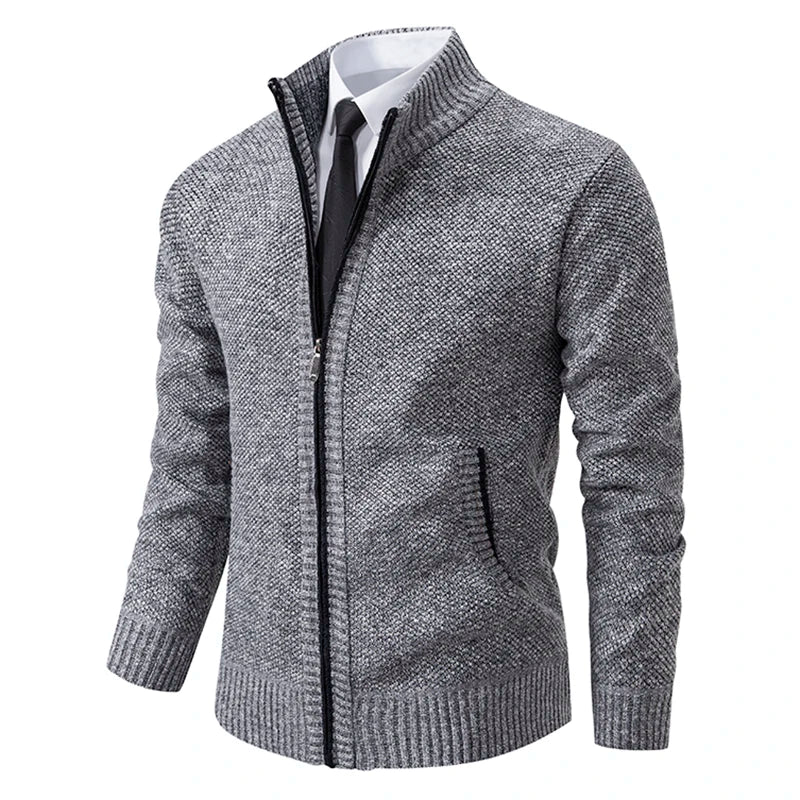 Fleecejacke mit Reißverschluss - Gerippter Kragen und Taschen