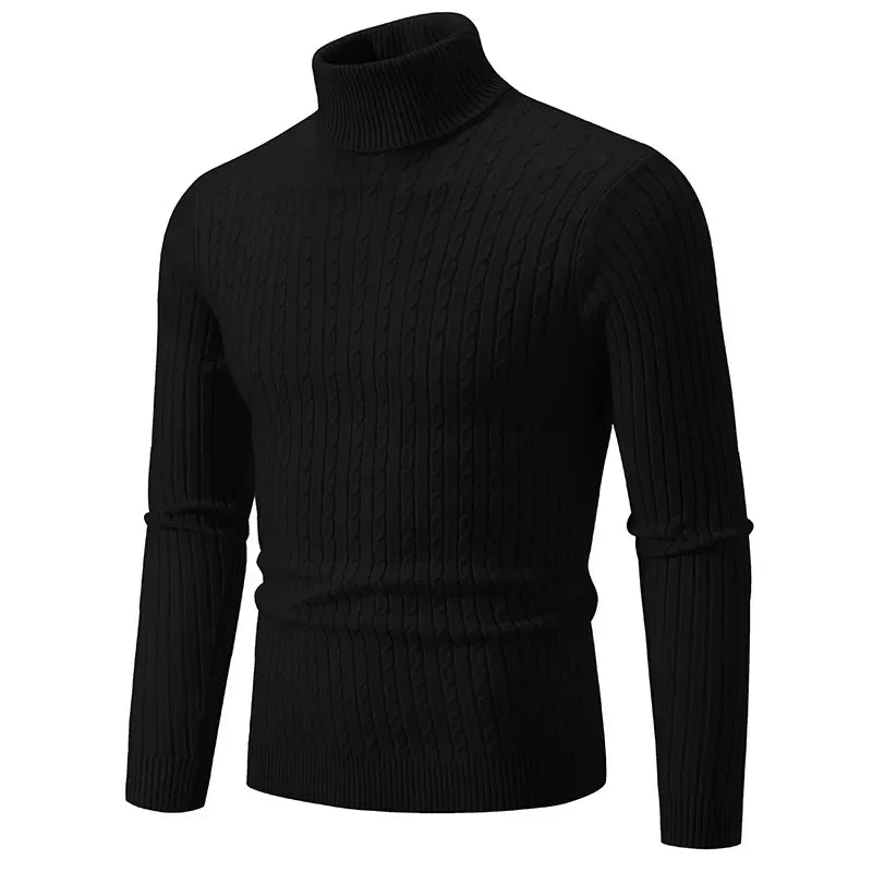 Rollkragenpullover - Schmaler Schnitt mit Strukturiertem Muster