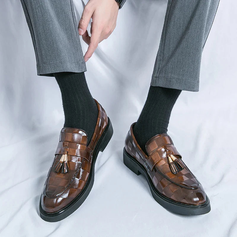 Business Loafer | Klassisches Modell mit Quasten und Musteroptik