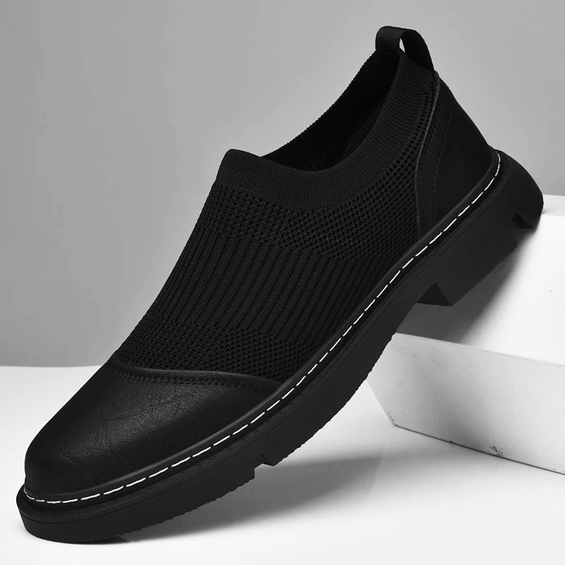 Slip On Schuhe | Strick Design mit Profilsohle