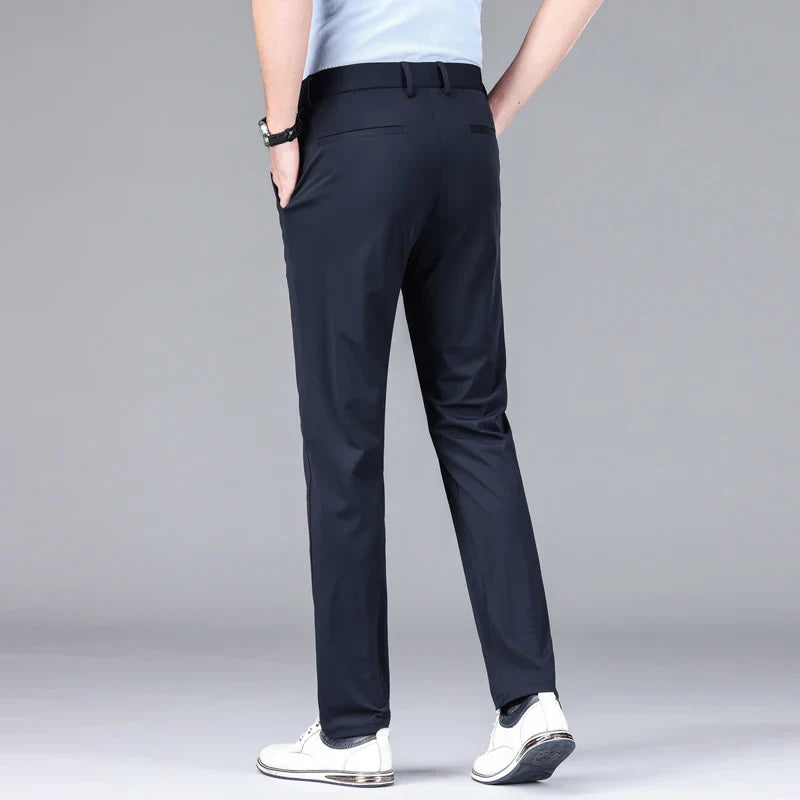 Stretchhose - Schmale Passform Hose Mit Knopfverschluss